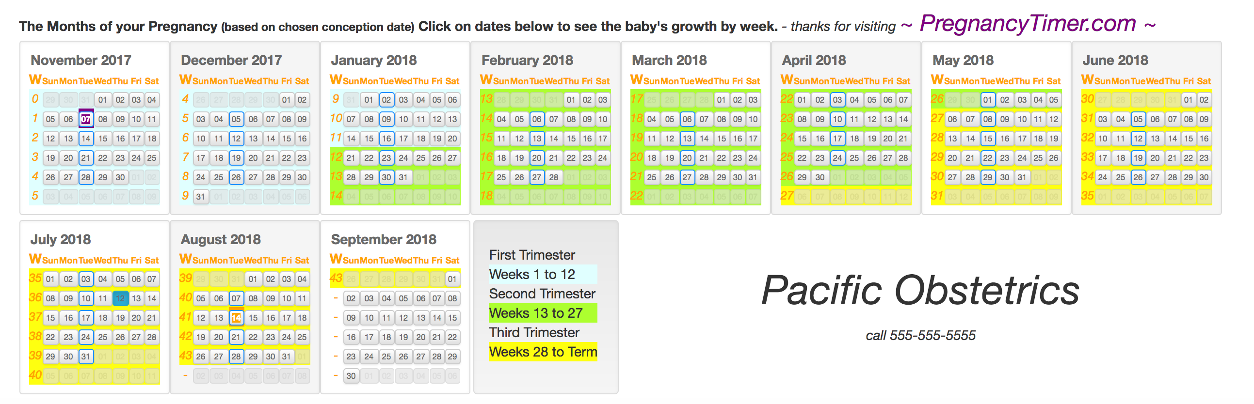Pregnancy_calendar Tom Norian Site Services